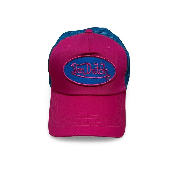 Von Dutch Pink Blue Classic Hat Y2K